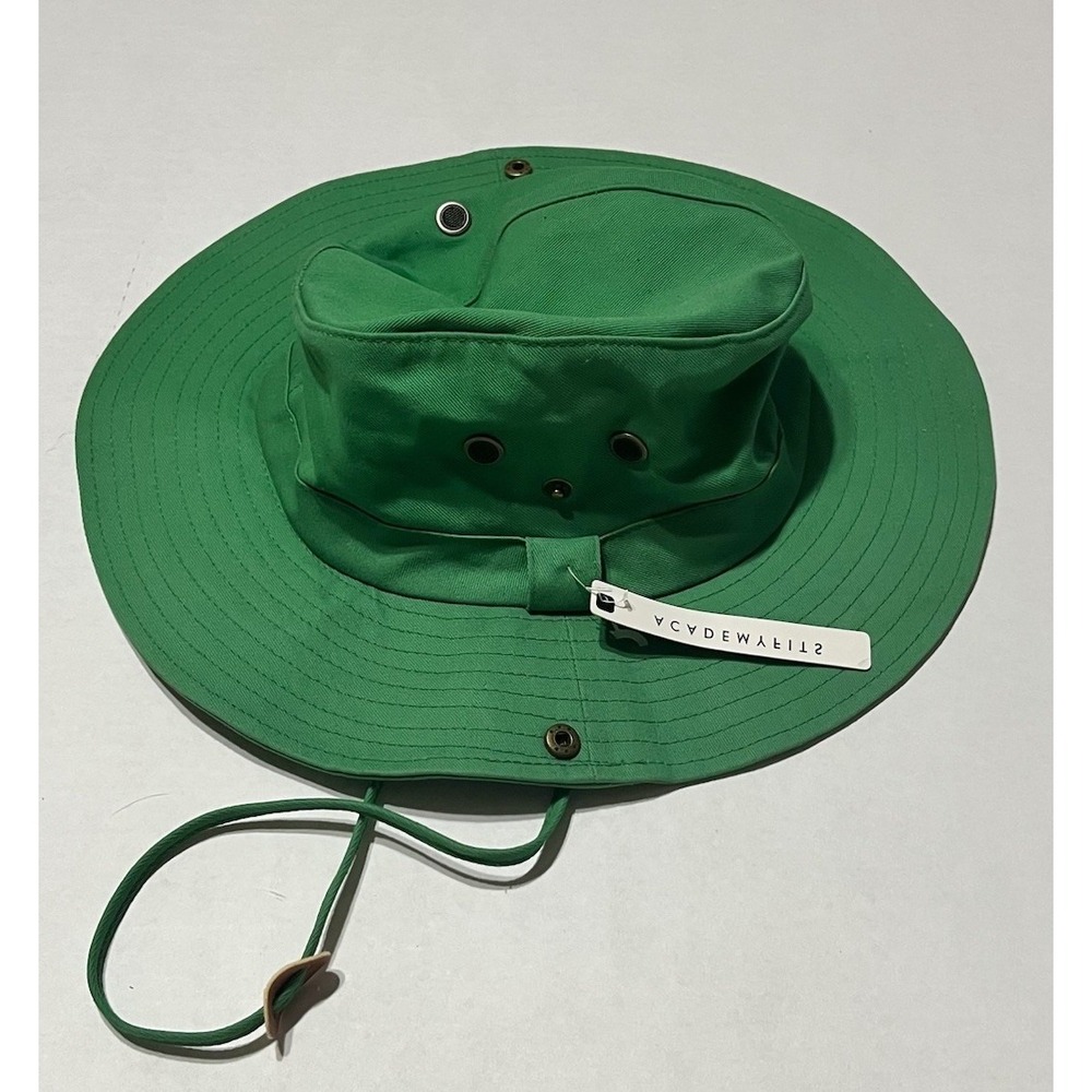 NWT Academy fits Boonie Hat Sun Protection Green Summer Bucket Drawstring Hat - Picture 3 of 4